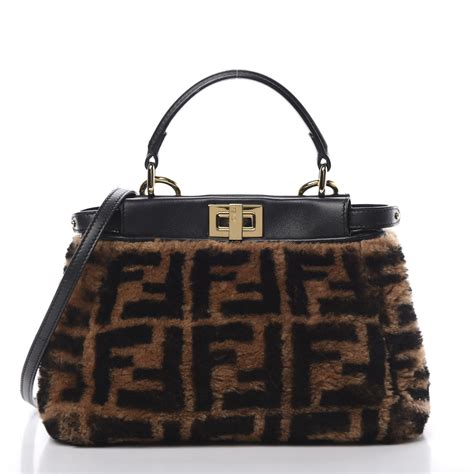 fendi peekaboo mini tan|fendi peekaboo mini shearling.